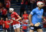 31 July 2021; Tim O'Mahony of Cork celebrates after scoring his side's first goal during the GAA Hurling All-Ireland Senior Championship Quarter-Final match between Dublin and Cork at Semple Stadium in Thurles, Tipperary. Photo by Piaras Ó Mídheach/Sportsfile