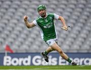 31 July 2021; Tom Keenan of Fermanagh celebrates after scoring his side's second goal during the Lory Meagher Cup Final match between Fermanagh and Cavan at Croke Park in Dublin.  Photo by Sam Barnes/Sportsfile