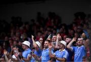 31 July 2021; Dublin supporters during the GAA Hurling All-Ireland Senior Championship Quarter-Final match between Dublin and Cork at Semple Stadium in Thurles, Tipperary. Photo by David Fitzgerald/Sportsfile