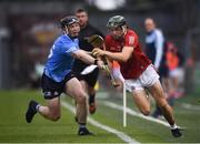 31 July 2021; Mark Coleman of Cork in action against Cian O'Sullivan of Dublin during the GAA Hurling All-Ireland Senior Championship Quarter-Final match between Dublin and Cork at Semple Stadium in Thurles, Tipperary. Photo by David Fitzgerald/Sportsfile