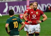 31 July 2021; Alun Wyn Jones of British and Irish Lions looks dejected during the second test of the British and Irish Lions tour match between South Africa and British and Irish Lions at Cape Town Stadium in Cape Town, South Africa. Photo by Ashley Vlotman/Sportsfile