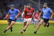 31 July 2021; Darragh Fitzgibbon of Cork in action against Rian McBride, left, and Chris Crummey of Dublin during the GAA Hurling All-Ireland Senior Championship Quarter-Final match between Dublin and Cork at Semple Stadium in Thurles, Tipperary. Photo by David Fitzgerald/Sportsfile
