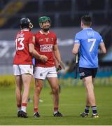 31 July 2021; Séamus Harnedy, centre, and Jack O'Connor of Cork celebrate following the GAA Hurling All-Ireland Senior Championship Quarter-Final match between Dublin and Cork at Semple Stadium in Thurles, Tipperary. Photo by David Fitzgerald/Sportsfile