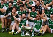 31 July 2021; Fermanagh players celebrate with the Lory Meagher Cup after their side's victory in the Lory Meagher Cup Final match between Fermanagh and Cavan at Croke Park in Dublin. Photo by Sam Barnes/Sportsfile