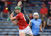 31 July 2021; Robbie O'Flynn of Cork shoots under pressure from Andrew Dunphy of Dublin during the GAA Hurling All-Ireland Senior Championship Quarter-Final match between Dublin and Cork at Semple Stadium in Thurles, Tipperary. Photo by Piaras Ó Mídheach/Sportsfile