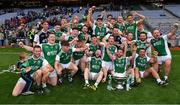 31 July 2021; Fermanagh players celebrate after the presentation following the Lory Meagher Cup Final match between Fermanagh and Cavan at Croke Park in Dublin. Photo by Ray McManus/Sportsfile