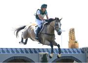 1 August 2021; Sam Watson of Ireland riding Flamenco during the eventing cross country team and individual session at the Sea Forest Cross-Country Course during the 2020 Tokyo Summer Olympic Games in Tokyo, Japan. Photo by Stephen McCarthy/Sportsfile