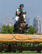 1 August 2021; Sam Watson of Ireland riding Flamenco during the eventing cross country team and individual session at the Sea Forest Cross-Country Course during the 2020 Tokyo Summer Olympic Games in Tokyo, Japan. Photo by Stephen McCarthy/Sportsfile