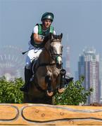 1 August 2021; Sam Watson of Ireland riding Flamenco during the eventing cross country team and individual session at the Sea Forest Cross-Country Course during the 2020 Tokyo Summer Olympic Games in Tokyo, Japan. Photo by Stephen McCarthy/Sportsfile