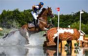 1 August 2021; Francisco Gavino Gonzalez of Spain riding Source de la Faye during the eventing cross country team and individual session at the Sea Forest Cross-Country Course during the 2020 Tokyo Summer Olympic Games in Tokyo, Japan. Photo by Stephen McCarthy/Sportsfile