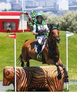 1 August 2021; Sarah Ennis of Ireland riding Horseware Woodcourt Garrison during the eventing cross country team and individual session at the Sea Forest Cross-Country Course during the 2020 Tokyo Summer Olympic Games in Tokyo, Japan. Photo by Stephen McCarthy/Sportsfile