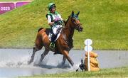 1 August 2021; Sarah Ennis of Ireland riding Horseware Woodcourt Garrison during the eventing cross country team and individual session at the Sea Forest Cross-Country Course during the 2020 Tokyo Summer Olympic Games in Tokyo, Japan. Photo by Stephen McCarthy/Sportsfile