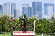 1 August 2021; Sarah Ennis of Ireland riding Horseware Woodcourt Garrison during the eventing cross country team and individual session at the Sea Forest Cross-Country Course during the 2020 Tokyo Summer Olympic Games in Tokyo, Japan. Photo by Stephen McCarthy/Sportsfile