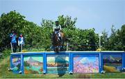 1 August 2021; Sarah Ennis of Ireland riding Horseware Woodcourt Garrison during the eventing cross country team and individual session at the Sea Forest Cross-Country Course during the 2020 Tokyo Summer Olympic Games in Tokyo, Japan. Photo by Stephen McCarthy/Sportsfile