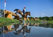 1 August 2021; Lauren Billys of Puerto Rico riding Castle Larchfield Purdy during the eventing cross country team and individual session at the Sea Forest Cross-Country Course during the 2020 Tokyo Summer Olympic Games in Tokyo, Japan. Photo by Stephen McCarthy/Sportsfile