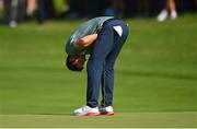 1 August 2021; Rory McIlroy of Ireland reacts after missing a birdie putt on the 18th green during round 4 of the men's individual stroke play at the Kasumigaseki Country Club during the 2020 Tokyo Summer Olympic Games in Kawagoe, Saitama, Japan. Photo by Ramsey Cardy/Sportsfile