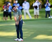 1 August 2021; Rory McIlroy of Ireland reacts to a missed putt on the 11th during the bronze medal play-off in round 4 of the men's individual stroke play at the Kasumigaseki Country Club during the 2020 Tokyo Summer Olympic Games in Kawagoe, Saitama, Japan. Photo by Ramsey Cardy/Sportsfile