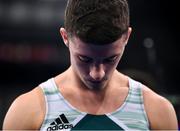 1 August 2021; Rhys McClenaghan of Ireland reacts during the men's pommel horse final at the Ariake Gymnastics Centre during the 2020 Tokyo Summer Olympic Games in Tokyo, Japan. Photo by Stephen McCarthy/Sportsfile