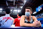 1 August 2021; Rhys McClenaghan of Ireland reacts during the men's pommel horse final at the Ariake Gymnastics Centre during the 2020 Tokyo Summer Olympic Games in Tokyo, Japan. Photo by Stephen McCarthy/Sportsfile