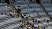 1 August 2021; 'Maors' gather for a pre match breifing before the Christy Ring Cup Final match between Derry and Offaly at Croke Park in Dublin.  Photo by Ray McManus/Sportsfile