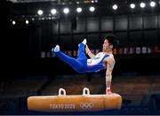 1 August 2021; Chih Kai Lee of Chinese Taipei during the men's pommel horse final at the Ariake Gymnastics Centre during the 2020 Tokyo Summer Olympic Games in Tokyo, Japan. Photo by Stephen McCarthy/Sportsfile