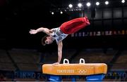 1 August 2021; Alec Uoder of the United States during the men's pommel horse final at the Ariake Gymnastics Centre during the 2020 Tokyo Summer Olympic Games in Tokyo, Japan. Photo by Stephen McCarthy/Sportsfile