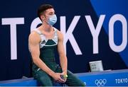 1 August 2021; The dejected Rhys McClenaghan of Ireland after the men's pommel horse final at the Ariake Gymnastics Centre during the 2020 Tokyo Summer Olympic Games in Tokyo, Japan. Photo by Stephen McCarthy/Sportsfile