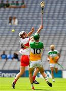 1 August 2021; Darragh McCloskey of Derry in action against John Murphy of Offaly during the Leinster GAA Football Senior Championship Final match between Dublin and Kildare at Croke Park in Dublin. Photo by Ray McManus/Sportsfile