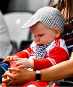 1 August 2021; Derry supporter Peadar McCloskey, in the Hogan stand, during the Christy Ring Cup Final match between Derry and Offaly at Croke Park in Dublin. Photo by Ray McManus/Sportsfile