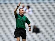 1 August 2021; Referee Thomas Gleeson during the Christy Ring Cup Final match between Derry and Offaly at Croke Park in Dublin. Photo by Piaras Ó Mídheach/Sportsfile