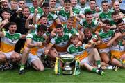 1 August 2021; Offaly players celebrate after the Christy Ring Cup Final match between Derry and Offaly at Croke Park in Dublin. Photo by Piaras Ó Mídheach/Sportsfile