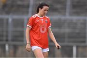 1 August 2021; Tiarna Grimes of Armagh dejected after her side's defeat in the TG4 Ladies Football All-Ireland Championship Quarter-Final match between Armagh and Meath at St Tiernach's Park in Clones, Monaghan. Photo by Sam Barnes/Sportsfile