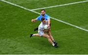 1 August 2021; Jimmy Hyland of Kildare in action against Seán McMahon of Dublin during the Leinster GAA Football Senior Championship Final match between Dublin and Kildare at Croke Park in Dublin. Photo by Daire Brennan/Sportsfile
