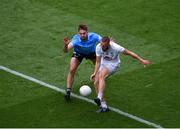 1 August 2021; Neil Flynn of Kildare in action against Seán McMahon of Dublin during the Leinster GAA Football Senior Championship Final match between Dublin and Kildare at Croke Park in Dublin. Photo by Daire Brennan/Sportsfile