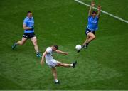 1 August 2021; Jimmy Hyland of Kildare in action against Michael Fitzsimons of Dublin during the Leinster GAA Football Senior Championship Final match between Dublin and Kildare at Croke Park in Dublin. Photo by Daire Brennan/Sportsfile