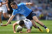 1 August 2021; Dean Rock of Dublin in action against Mick O'Grady of Kildare during the Leinster GAA Football Senior Championship Final match between Dublin and Kildare at Croke Park in Dublin. Photo by Harry Murphy/Sportsfile