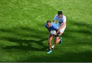 1 August 2021; Ciarán Kilkenny of Dublin in action against Shea Ryan of Kildare during the Leinster GAA Football Senior Championship Final match between Dublin and Kildare at Croke Park in Dublin. Photo by Daire Brennan/Sportsfile