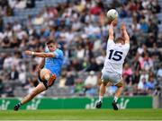 1 August 2021; Brian Howard of Dublin in action against Jimmy Hyland of Kildare during the Leinster GAA Football Senior Championship Final match between Dublin and Kildare at Croke Park in Dublin. Photo by Ray McManus/Sportsfile