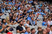 1 August 2021; Dublin supporters in the Cusack Stand applaud a Dublin point during the Leinster GAA Football Senior Championship Final match between Dublin and Kildare at Croke Park in Dublin. Photo by Ray McManus/Sportsfile