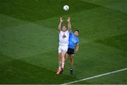 1 August 2021; Daniel Flynn of Kildare in action against David Byrne of Dublin during the Leinster GAA Football Senior Championship Final match between Dublin and Kildare at Croke Park in Dublin. Photo by Daire Brennan/Sportsfile