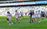 1 August 2021; Kildare players leave the pitch after their side's defeat in the Leinster GAA Football Senior Championship Final match between Dublin and Kildare at Croke Park in Dublin. Photo by Piaras Ó Mídheach/Sportsfile