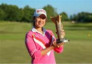1 August 2021; Pajaree Anannarukarn of Thailand with the trophy after Day Four of The ISPS HANDA World Invitational at Galgorm Spa & Golf Resort in Ballymena, Antrim. Photo by John Dickson/Sportsfile