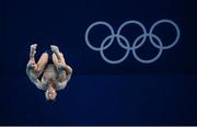 2 August 2021; Oleg Kolodiy of Ukraine in action during the preliminary round of the men's 3m springboard at the Tokyo Aquatics Centre on day ten of the 2020 Tokyo Summer Olympic Games in Tokyo, Japan. Photo by Stephen McCarthy/Sportsfile