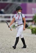 2 August 2021; Jonelle Price of New Zealand walks the course before the eventing jumping team final and individual qualifier at the Equestrian Park during the 2020 Tokyo Summer Olympic Games in Tokyo, Japan. Photo by Brendan Moran/Sportsfile