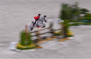 2 August 2021; Melody Johner of Switzerland riding Toubleu de Rueire during the eventing jumping team final and individual qualifier at the Equestrian Park during the 2020 Tokyo Summer Olympic Games in Tokyo, Japan. Photo by Brendan Moran/Sportsfile