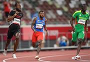 2 August 2021; Deon Lendore of Trinidad and Tobago, left, and Kirani James of Grenada in action during the semi-final of the men's 400 metres at the Olympic Stadium on day ten of the 2020 Tokyo Summer Olympic Games in Tokyo, Japan. Photo by Ramsey Cardy/Sportsfile