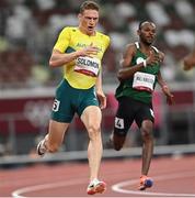 2 August 2021; Steven Solomon of Australia in action during the semi-final of the men's 400 metres at the Olympic Stadium on day ten of the 2020 Tokyo Summer Olympic Games in Tokyo, Japan. Photo by Ramsey Cardy/Sportsfile