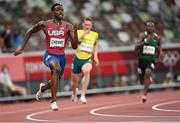 2 August 2021; Michael Cherry of USA on his way winning his semi-final of the men's 400 metres at the Olympic Stadium on day ten of the 2020 Tokyo Summer Olympic Games in Tokyo, Japan. Photo by Ramsey Cardy/Sportsfile