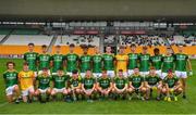 2 August 2021; The Meath team before the 2021 Electric Ireland Leinster Minor Football Championship Final match between Meath and Dublin at Bord Na Mona O'Connor Park in Tullamore, Offaly. Photo by Ray McManus/Sportsfile
