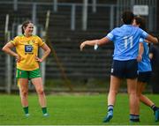 2 August 2021; Katy Herron of Donegal after the TG4 All-Ireland Senior Ladies Football Championship Quarter-Final match between Dublin and Donegal at Páirc Seán Mac Diarmada in Carrick-On-Shannon, Leitrim. Photo by Eóin Noonan/Sportsfile